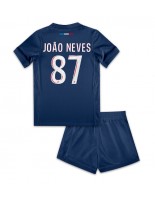 Paris Saint-Germain Joao Neves #87 Domácí dres pro děti 2024-25 Krátký Rukáv (+ trenýrky)